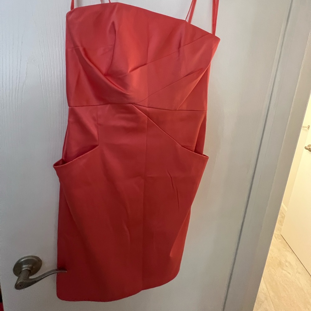 Max and Cleo by BCBG MAXAZRIA strapless cocktail dress with pockets